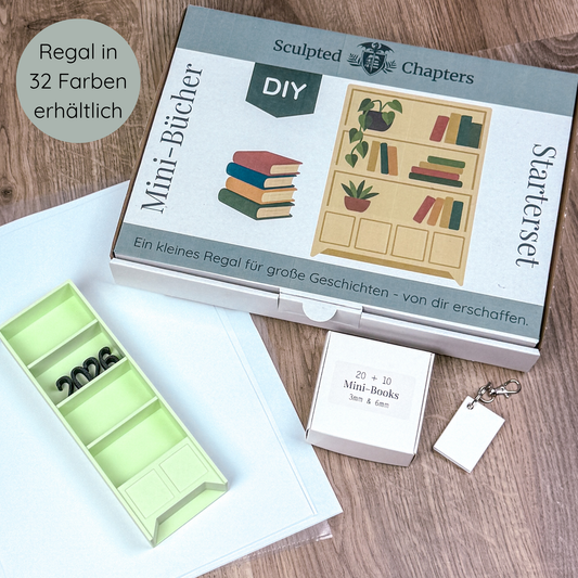 Mini Bücher DIY Starterset - Bücherregal
