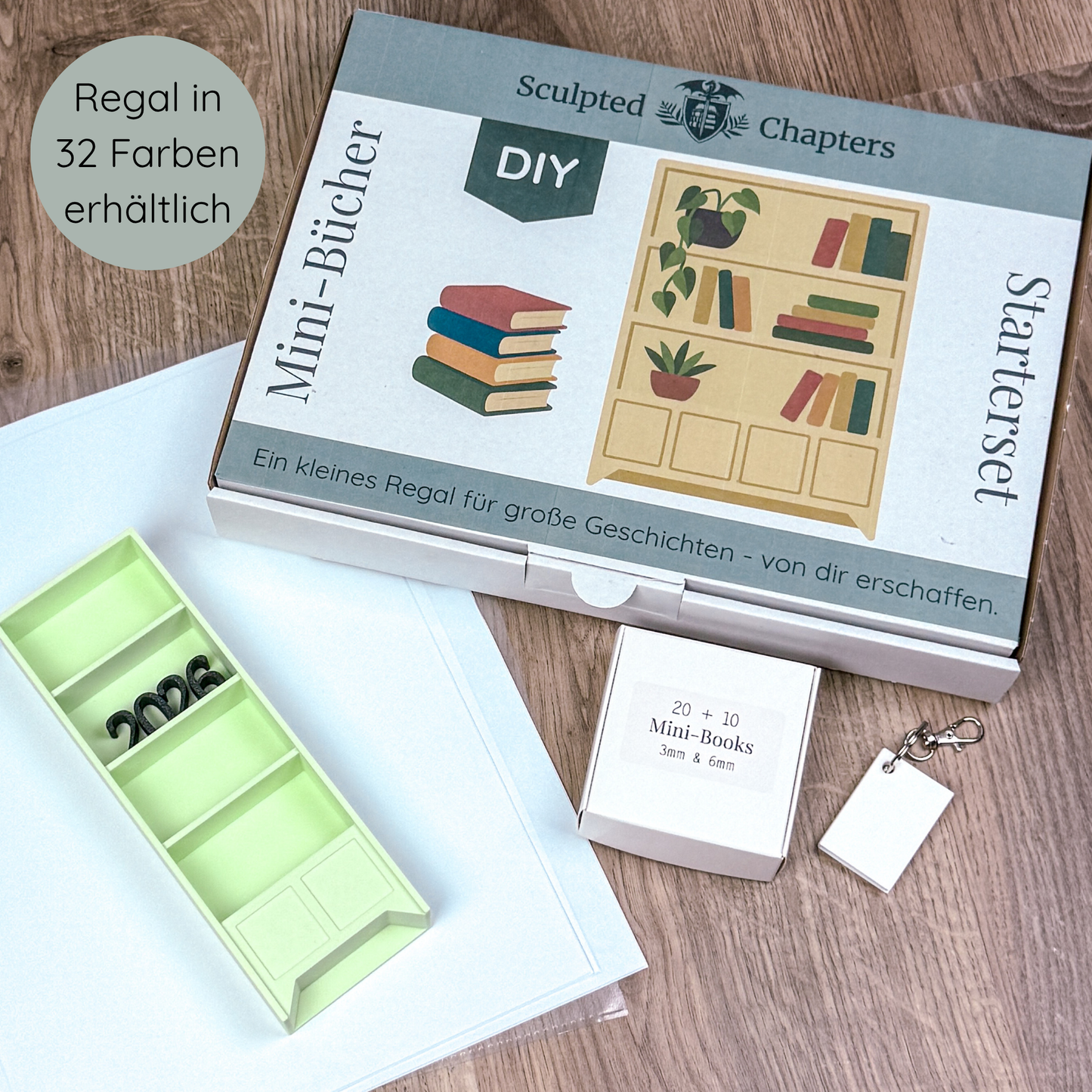 Mini Bücher DIY Starterset - Bücherregal